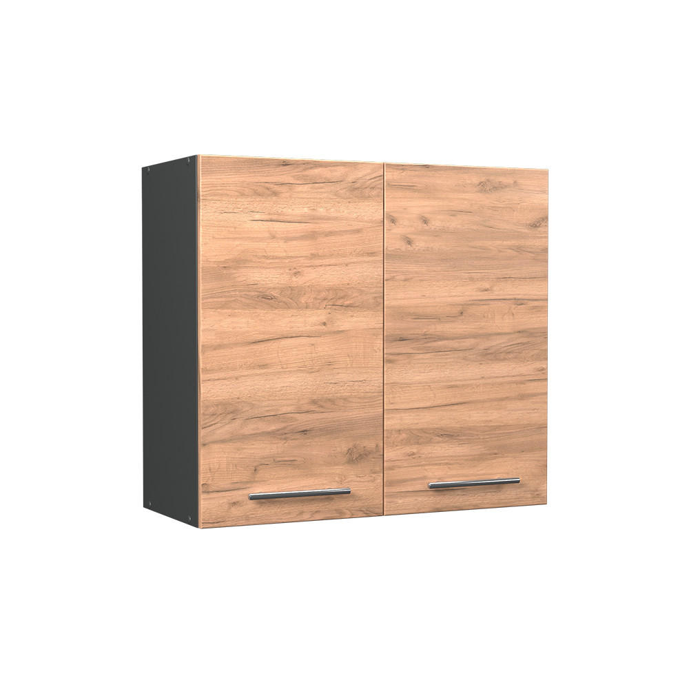 HÄNGESCHRANK Fame-Line, Goldkraft Eiche/Anthrazit, 80 cm - Honigeiche/Anthrazit, Holzwerkstoff (80/72/34.1cm) - Vicco