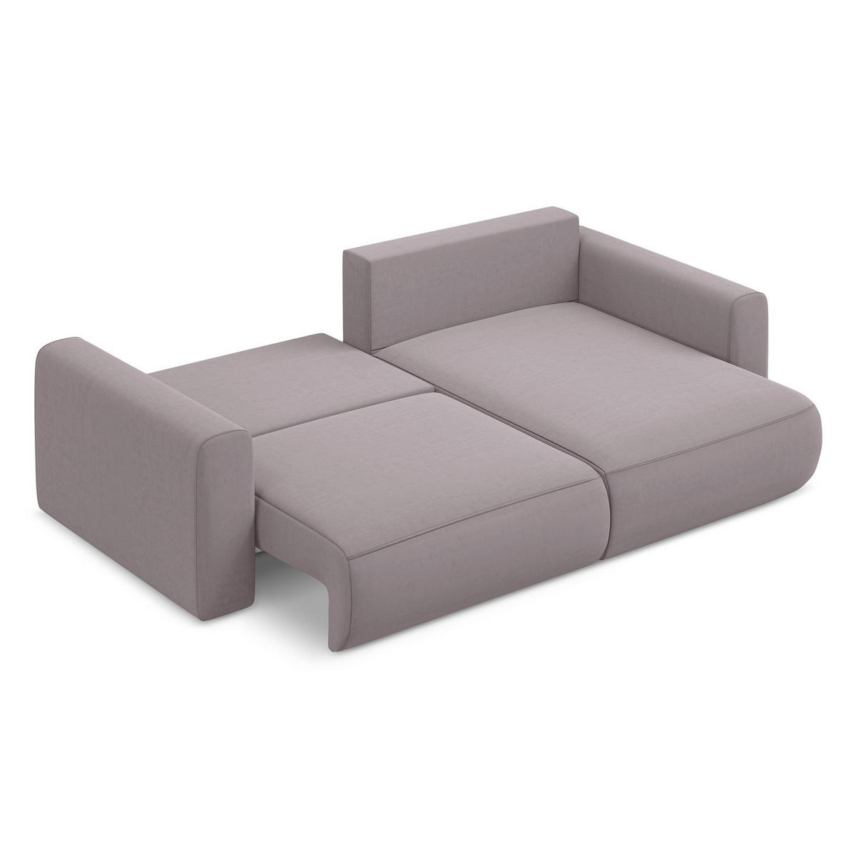 ECKSOFA mit Schlaffunktion Samt Stoff Violett - Lila/Flieder, Kunststoff/Textil (240/149cm) - LaMiaSofa