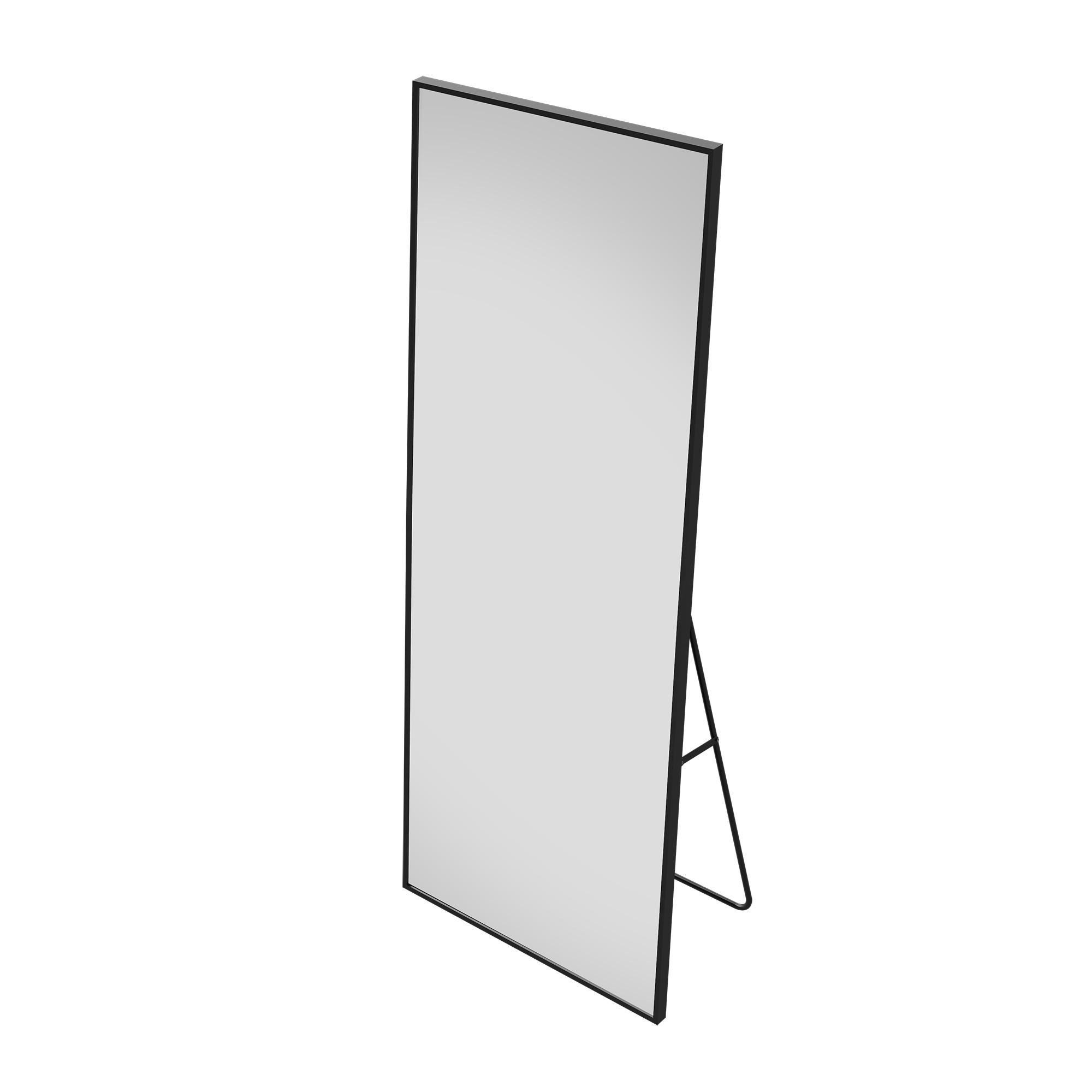 GANZKÖRPIERSPIEGEL 173x63 cm Rechteck Schwarz Freistehend Aluminium - Schwarz, Glas (2/173/63cm) - SHOPENTRA