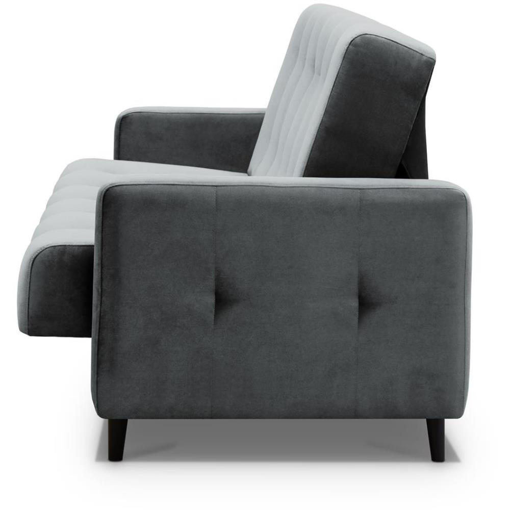 Thumbnail - Beautysofa 3-Sitzer, Grau, Textil, 220x89x93 cm, Wohnzimmer, Sofas & Couches, Sofas, 3-Sitzer Sofas
