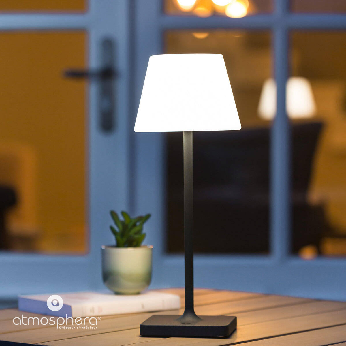 GARTENLAMPE Rony 39 cm - Schwarz, Metall (15.5/15.5/39cm) - Atmosphera Createur d´interieur