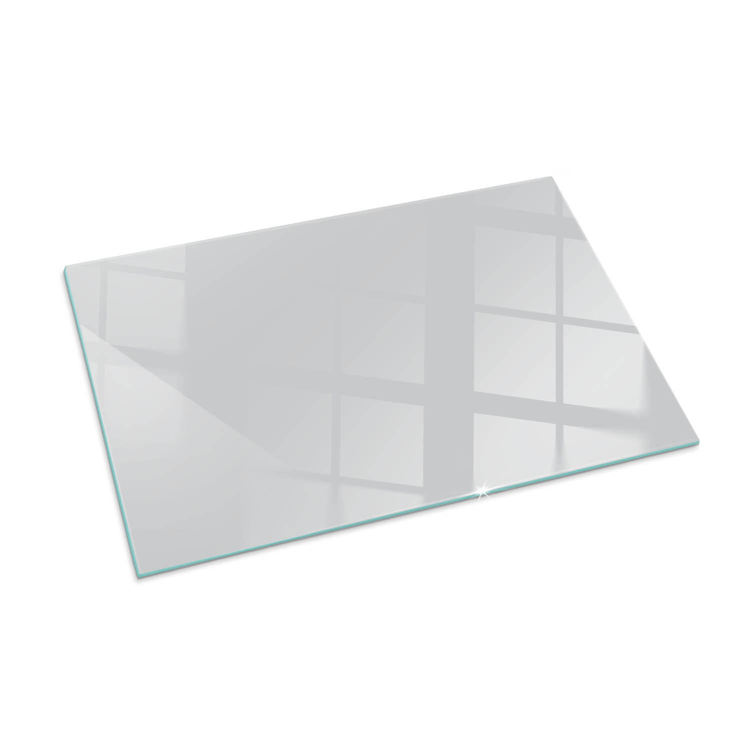 GLASPLATTE für Kamin 100x70 cm Grau - Grau, Glas (100/70/0.4cm) - ArtPrintCave
