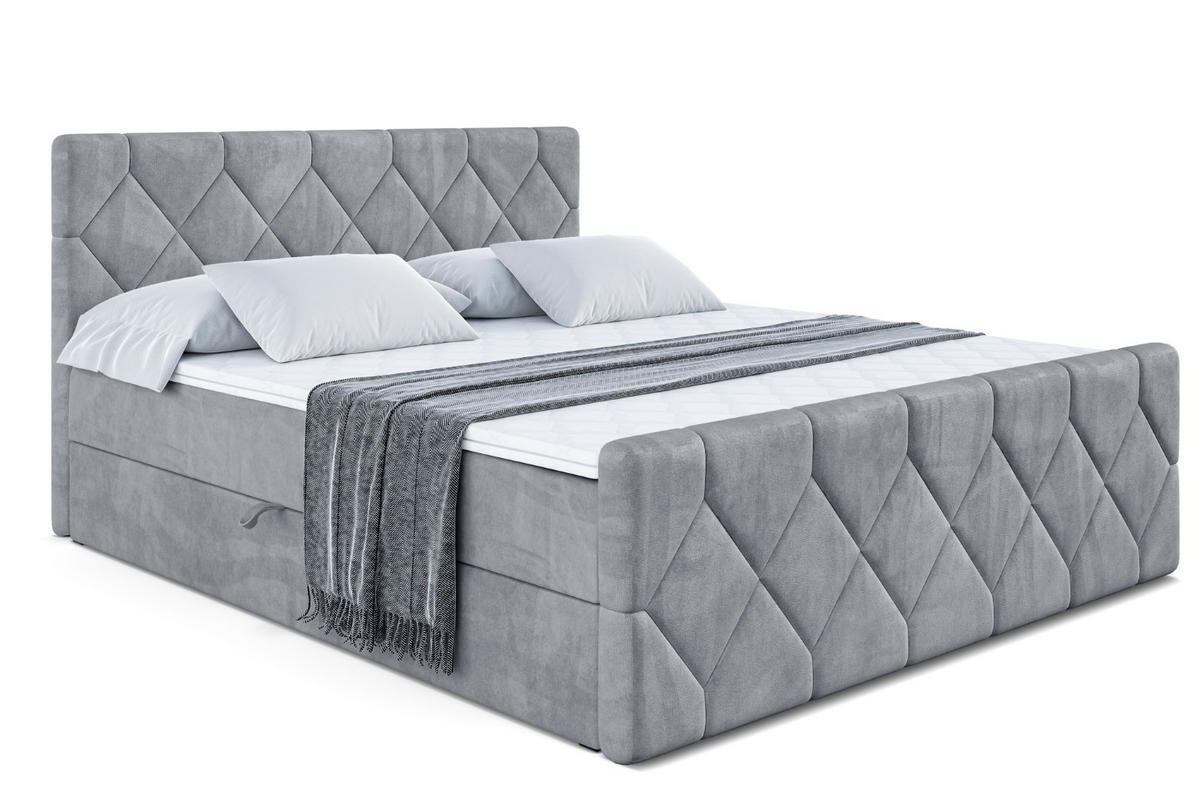 BOXBETT CATOR-Z - 140x200 cm - H3 - Grau - Grau, Holzwerkstoff (140/200cm) - ALTDECOR