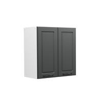HÄNGESCHRANK R-Line Anthrazit Landhaus 60 cm - Anthrazit/Weiß, Holzwerkstoff (60/60/31cm) - Vicco
