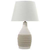 TISCHLAMPE Tormes 33/33/56 cm - Beige, Keramik (33/33/56cm) - Beliani