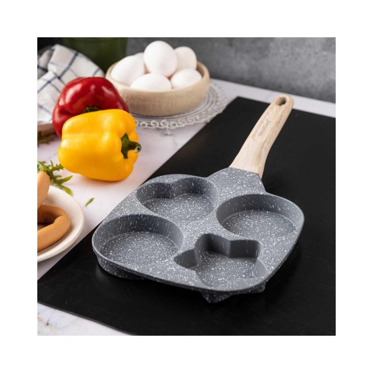 EIERPFANNE Grau 36/19/2.3 cm 56768 - Grau, Metall (36/19/2.3cm) - Klausberg 