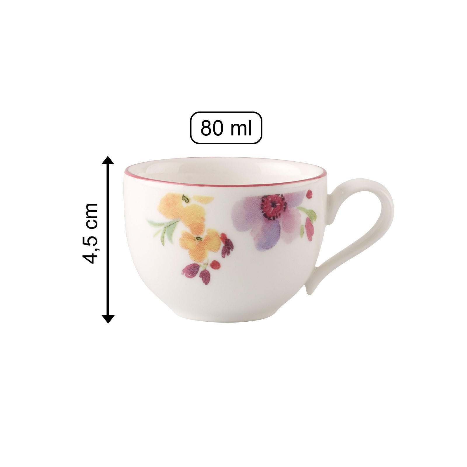 ESPRESSOOBERTASSEN Mariefleur Basic bunt 80 ml 6er Set - Multicolor, Keramik (0.08L) - Villeroy & Boch
