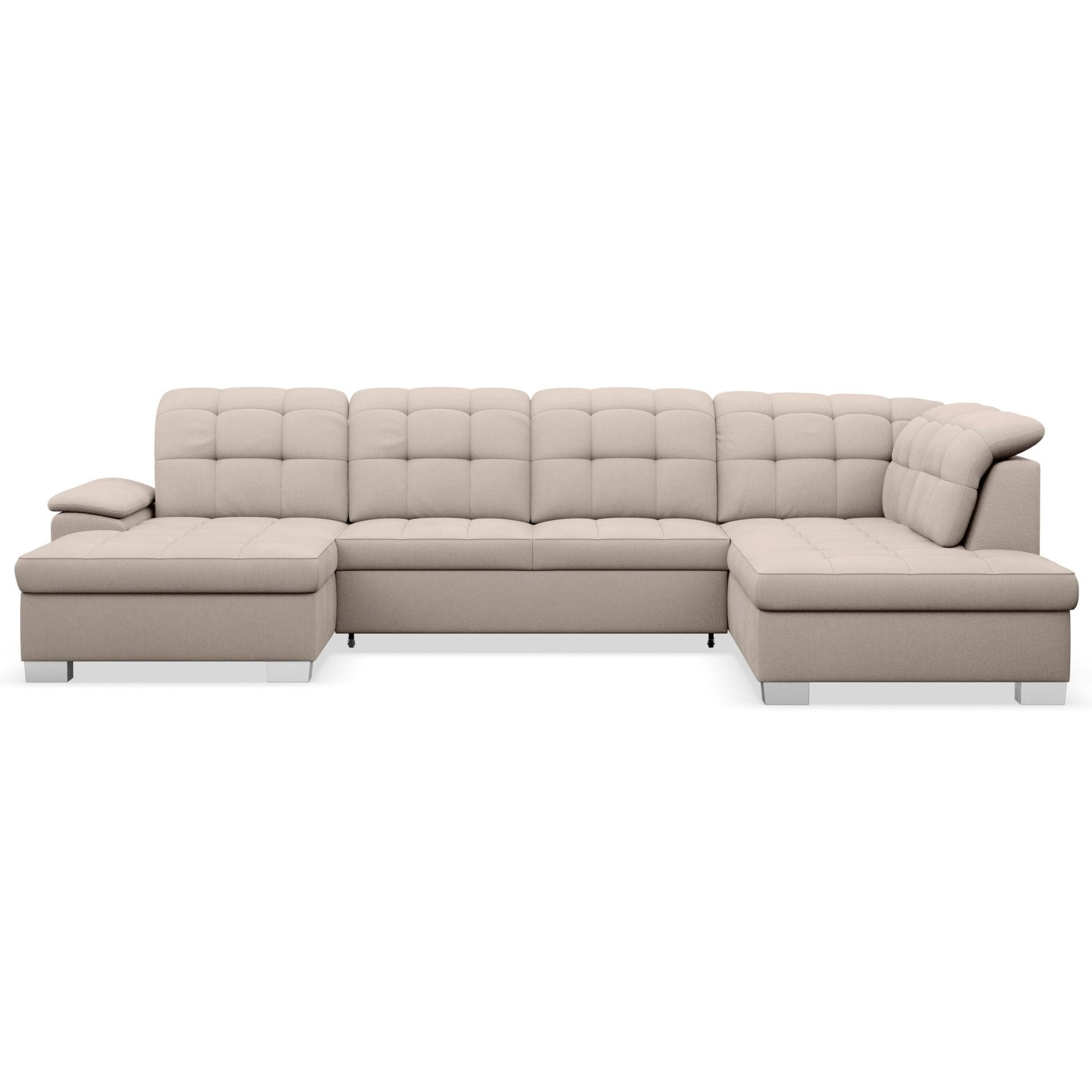 WOHNLANDSCHAFT Jamaal Beige linksseitig - Beige/Schwarz, Textil (330/106/212cm) - Selsey