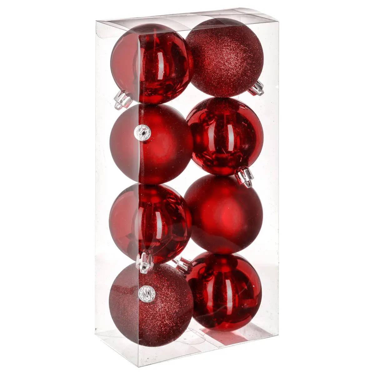 WEIHNACHTSKUGELN 8er-Set Ø 7 cm - Rot, Kunststoff (7/8.2/7cm) - Atmosphera Createur d´interieur