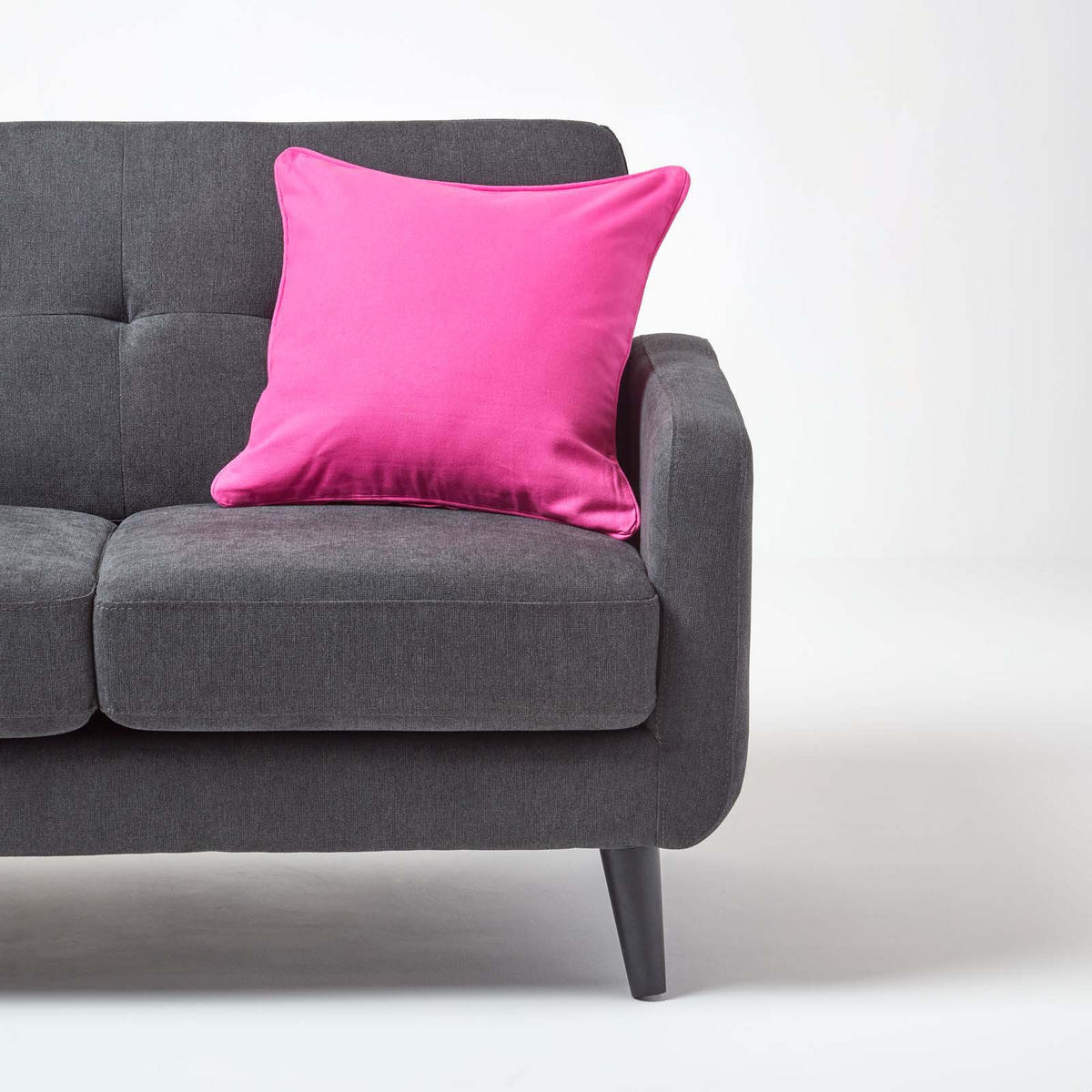 KISSENHÜLLE pink 30/30 cm, 100% Baumwolle - Pink, Textil (30/30cm) - Homescapes