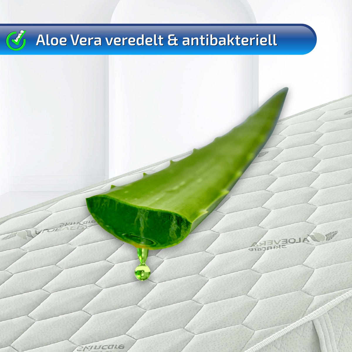 FEDERKERNMATRATZE Smaragd 140x200 cm 27 cm Hoch H5 - Weiß, Textil (140/200cm) - Matratzen Perfekt