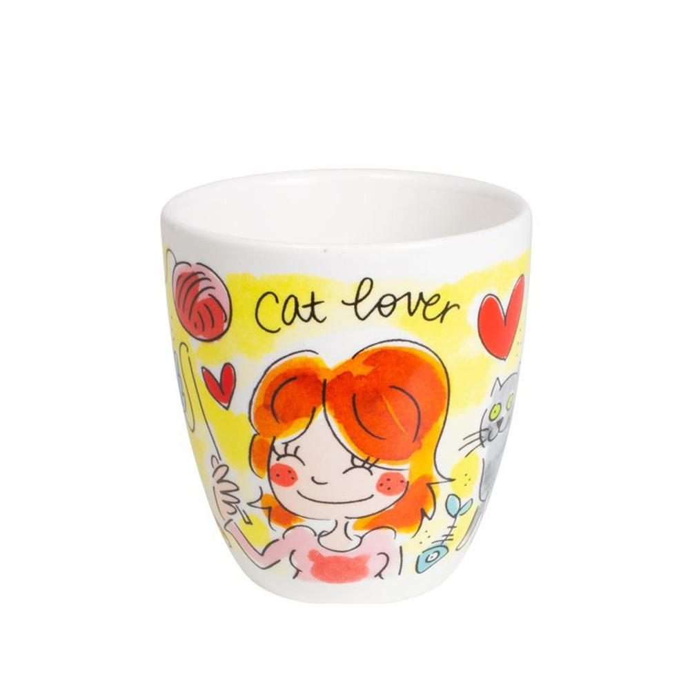 MINI-BECHER Katzenliebhaber in Bunt - 200 ml - Multicolor, Keramik (0.2L) - Blond Amsterdam