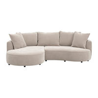 SOFA ohne Schlafmöglichkeit - 5 Personen - Stoff - Taupe - Taupe, Textil (260/63/160cm) - Vente-Unique