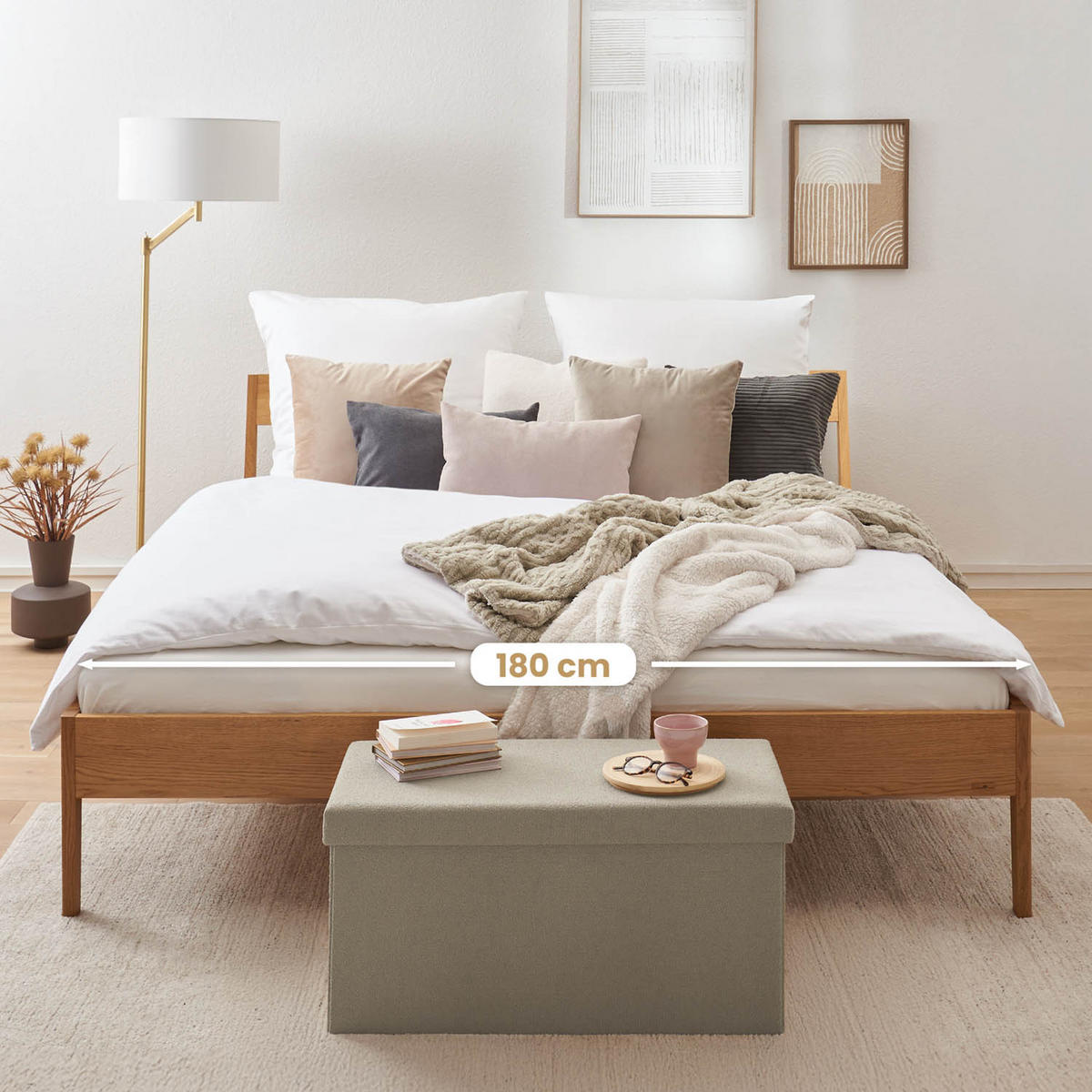 SITZBANK 76/38/38 cm, Taupe - Taupe, Kunststoff (38/38/76cm) - Blumtal