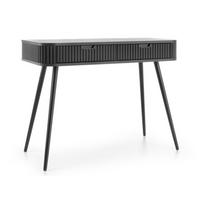 KONSOLENTISCH Schwarz ZOJA Gefräst Mit Metallgestell - Schwarz, Holzwerkstoff (49/49/80cm) - Sepro Meble