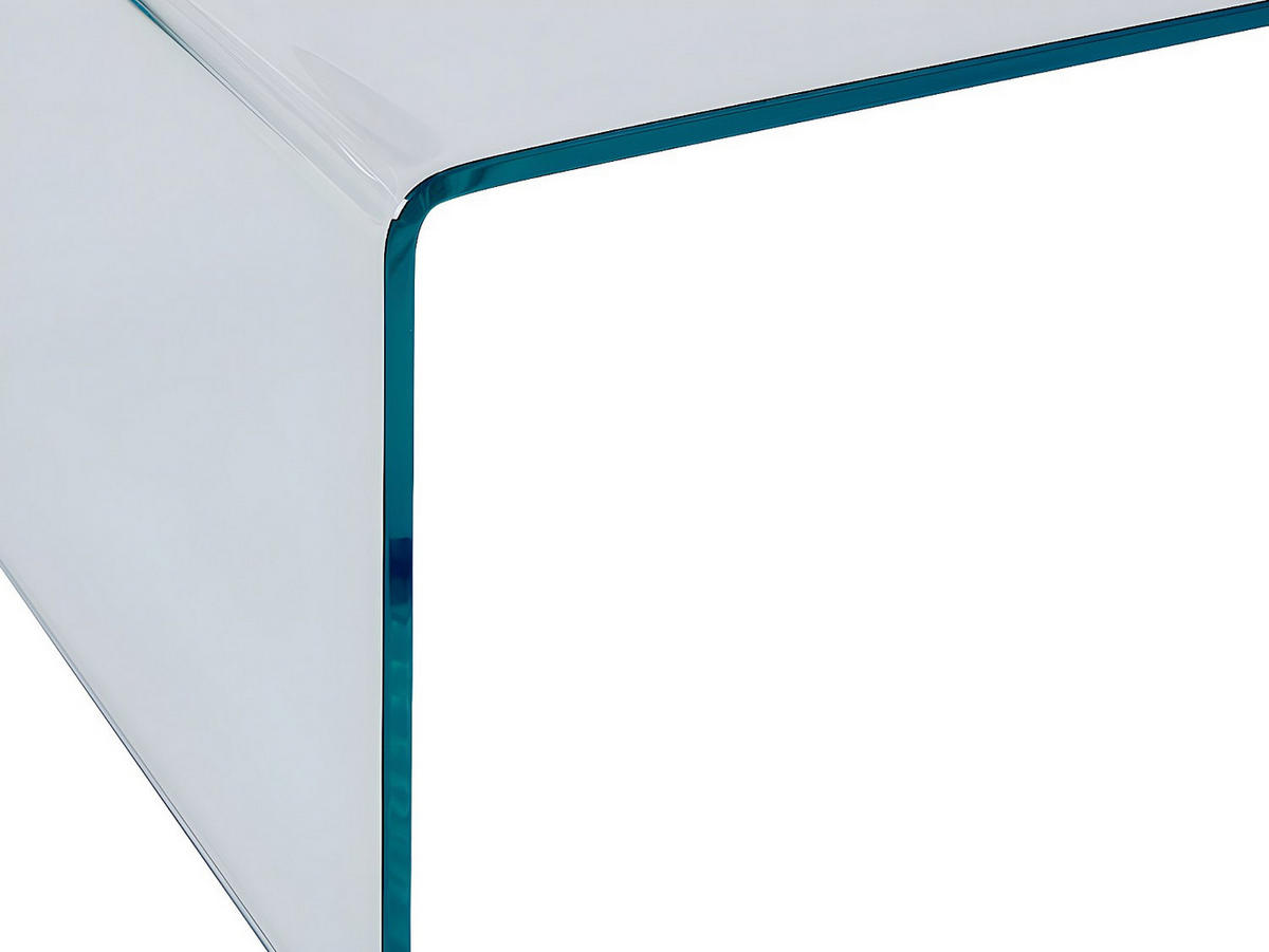 COUCHTISCH - Sicherheitsglas - ALONZO - Transparent/Hellgrau, Glas (55/110/35cm) - Vente-Unique
