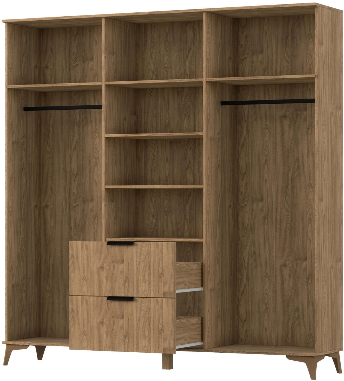DREHTÜRENSCHRANK - Schrank Entia Artisan - Eiche Artisan, Holzwerkstoff (185/192/60cm) - Möblo