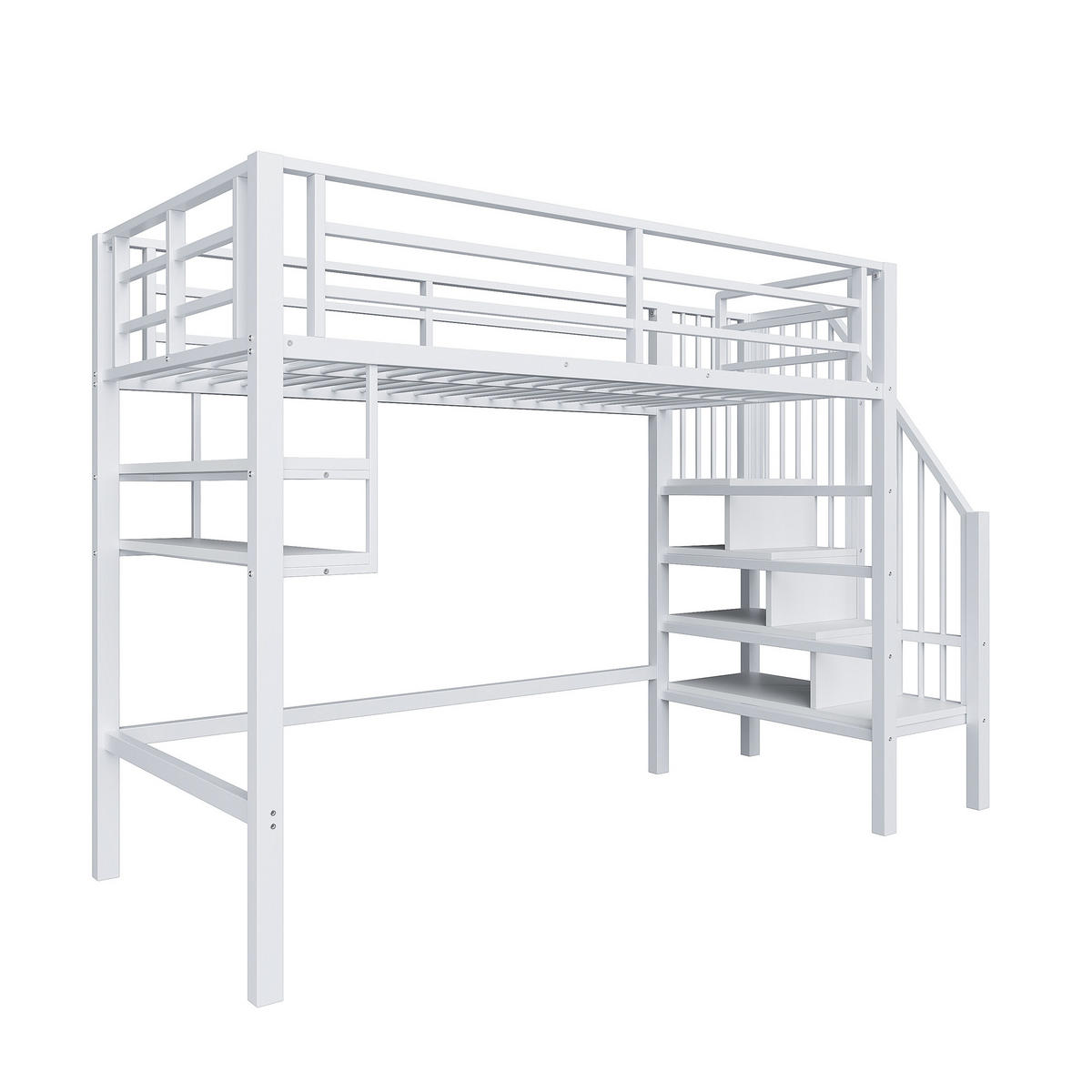 HOCHBETT 90/200 cm Weiß - Weiß, Metall - Raumix