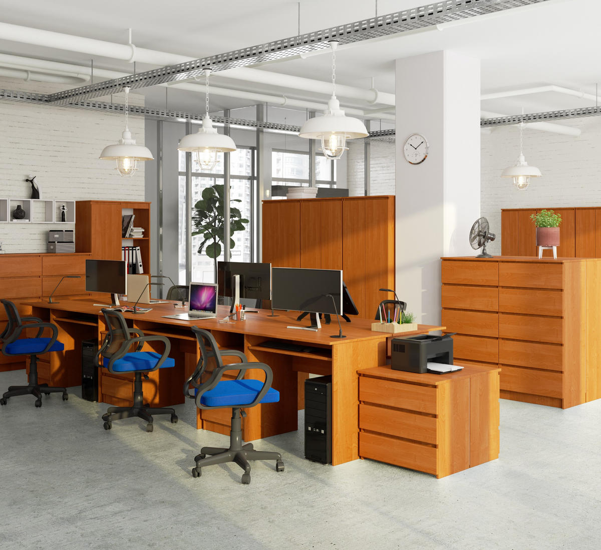 SCHREIBTISCH Erlefarben 77/135/60 - Erlefarben, Holzwerkstoff (60/135/77cm) - RAUMHIRSCH FURNITURE