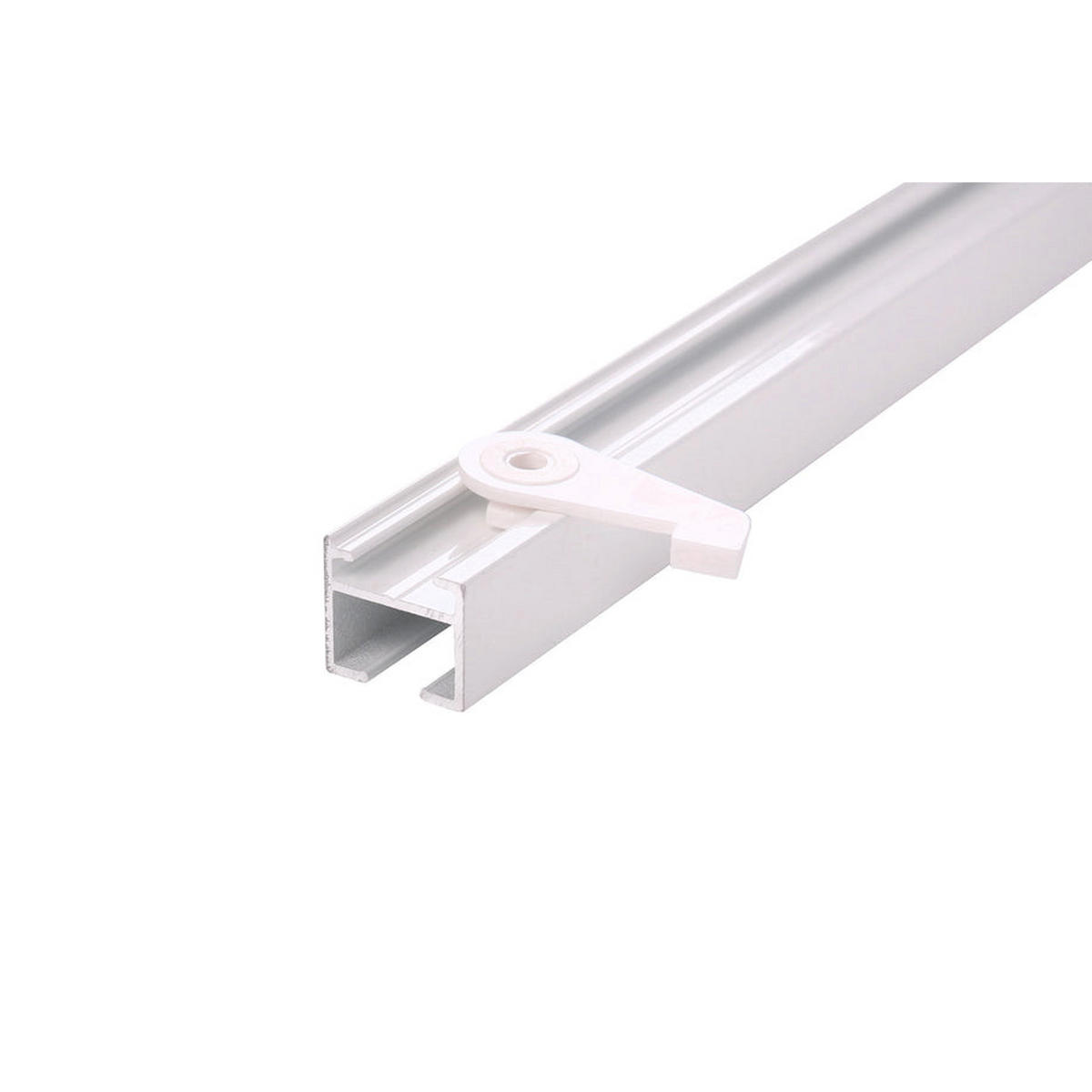 GARDINENSCHIENE 1-lauf Square - Weiß, Metall (600cm) - Deco-Raum