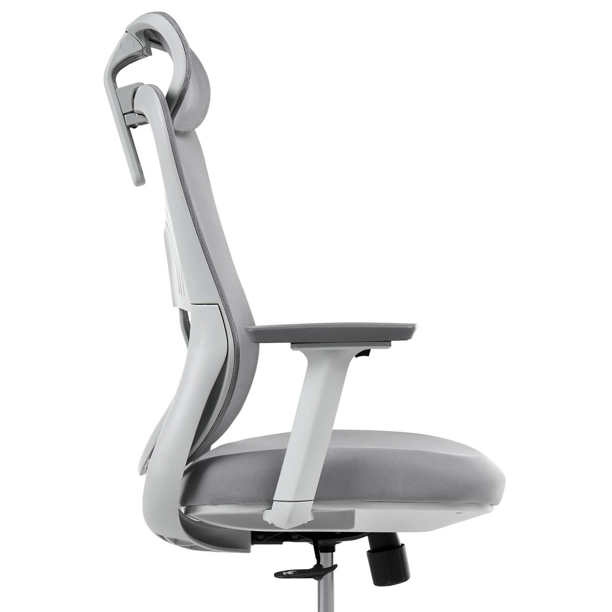 BÜROSTUHL Grau Ervione - Grau, Textil (60/118/60cm) - Beliani