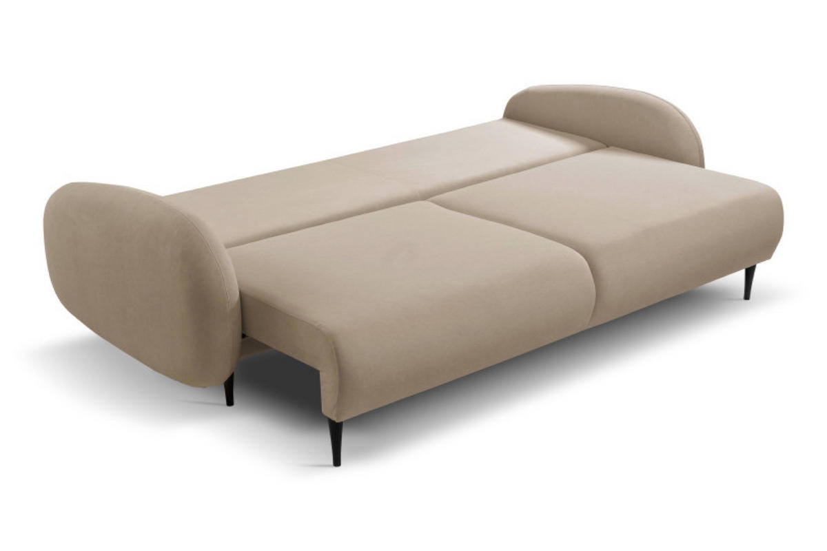 SOFA Beige SOFTI Mit Schlaffunktion - Beige, Textil (232/95/109cm) - Sepro Meble