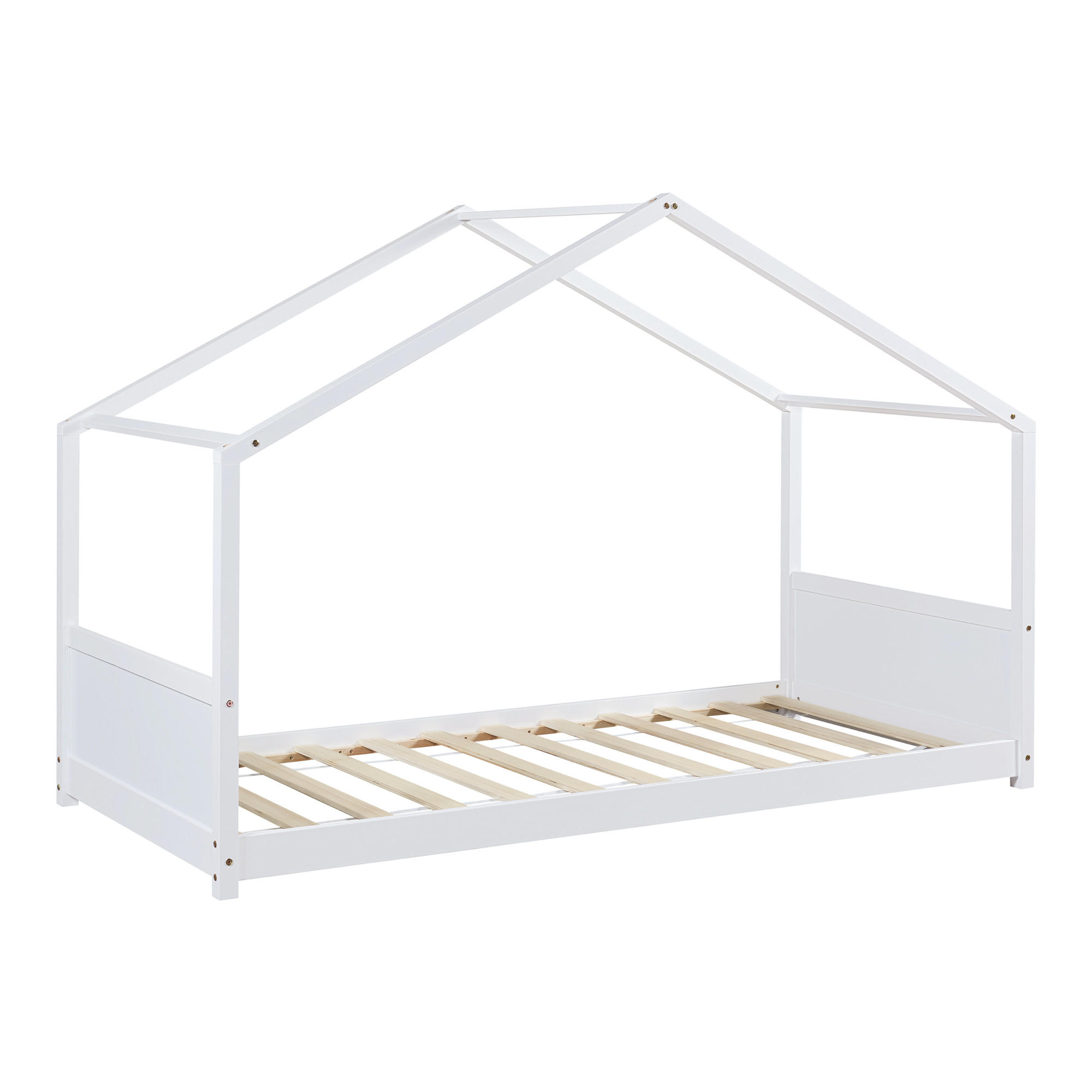 KINDERBETT Simo - Weiß, Holz (90/200cm) - [en.casa]