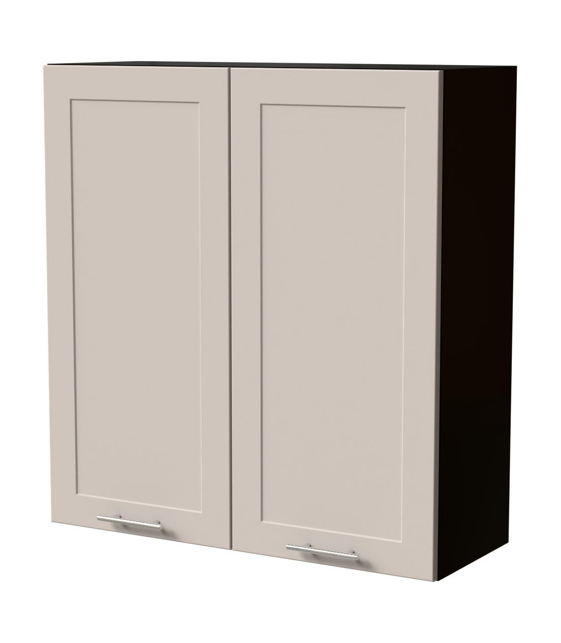 HÄNGESCHRANK Oslo W4/90 Schwarz / Kaschmir Matt 90 / 32,5 / 96cm - Kaschmir/Schwarz, Holz/Holzwerkstoff (90/96/32.5cm) - Feldmann-Wohnen