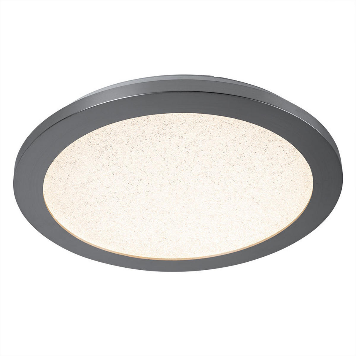 LED DECKENLEUCHTE Metall Silber Kristalloptik - Silberfarben, Kunststoff/Metall (30/30/2.5cm) - Wofi