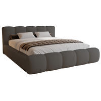 POLSTERBETT bouclé 200x200 Ravello mit Bettkasten, Lattenrost, Grau - Grau, Holz/Textil (200/200cm) - Emporius