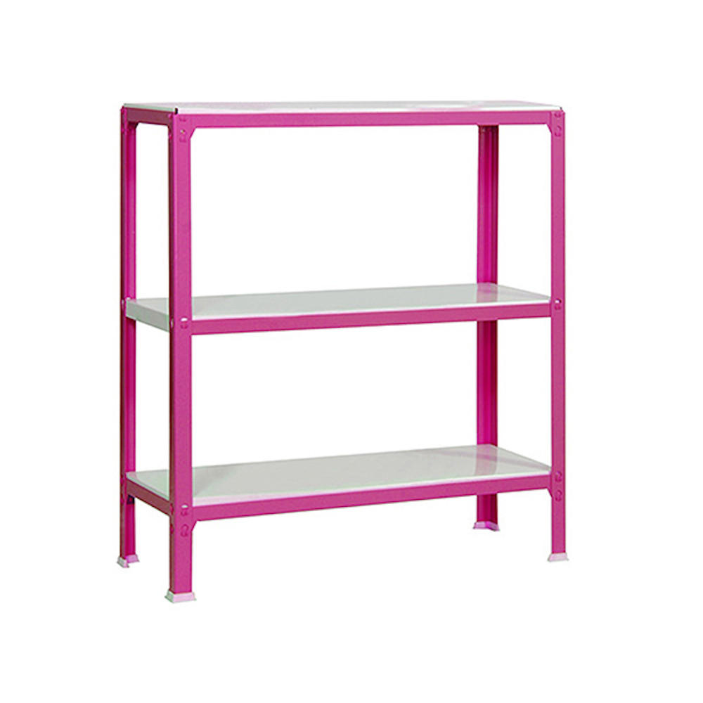 WOHNREGAL LIVING KOALA METAL mit 3 Fachböden | HxBxT 90x80x40cm | Fachlast 150kg | Rosa/Weiß - Rosa, Metall (80/90/40cm) - PROREGAL