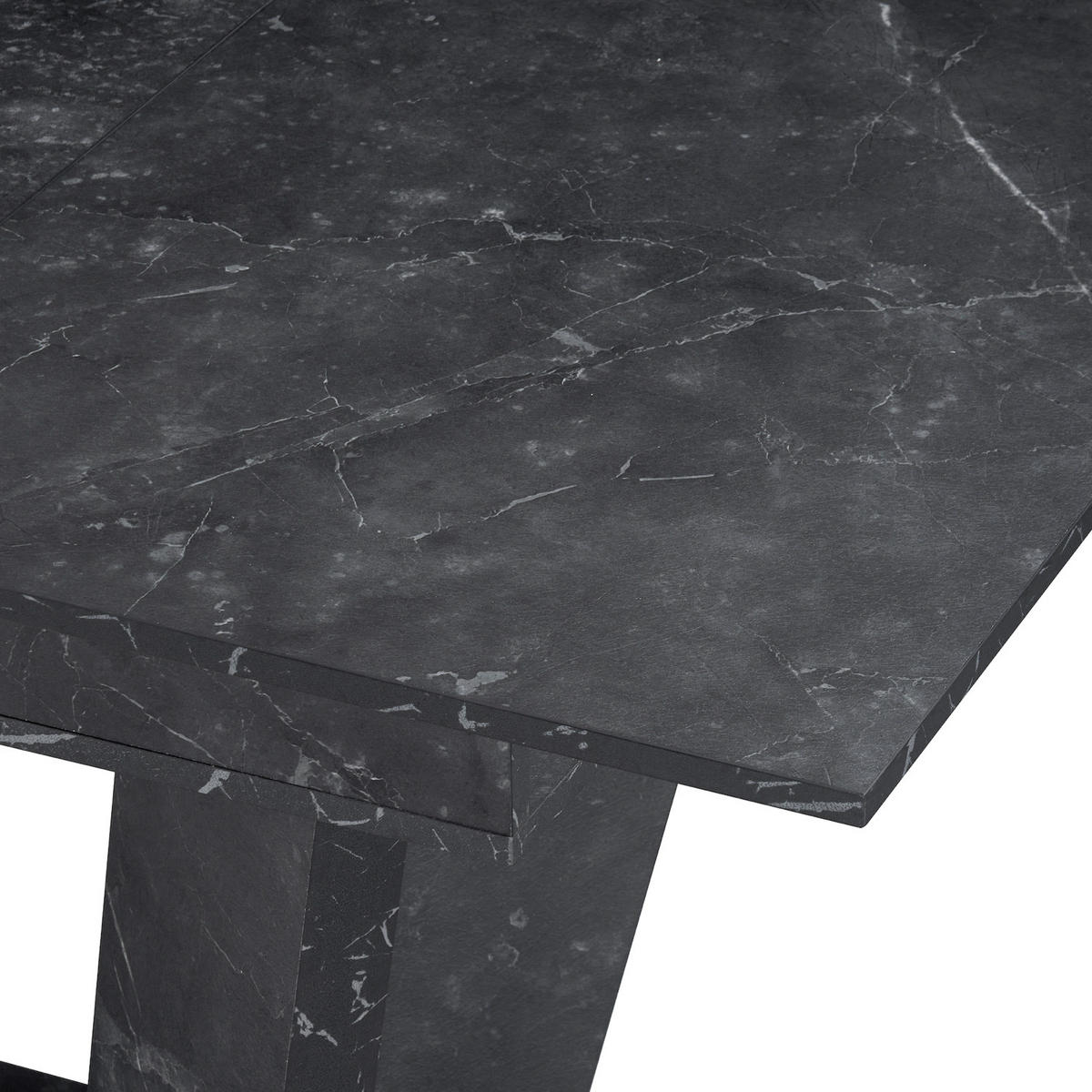 ESSTISCH WILLEM 120-160/80/76 cm - Anthrazit, Holzwerkstoff (80/120/76cm) - B&D Home