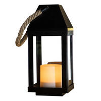 SOLARLATERNE CHANDELY schwarz - Schwarz, Metall (14/14/43cm) - Lumisky