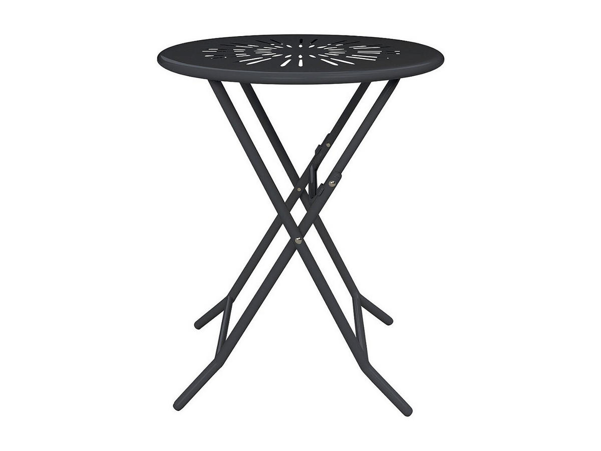 GARTENESSGRUPPE im Set - 2 -Sitzer - Stahl - anthrazitgrau - GUERMANTES - Anthrazit, Metall - Vente-Unique