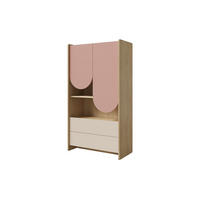 KINDERREGAL LEXO 06 83/151/40 cm in Eiche Cremona/Macadamia/Puderrosa - Eichefarben/Beige, Holzwerkstoff (83/151/40cm) - Deine Möbel 24