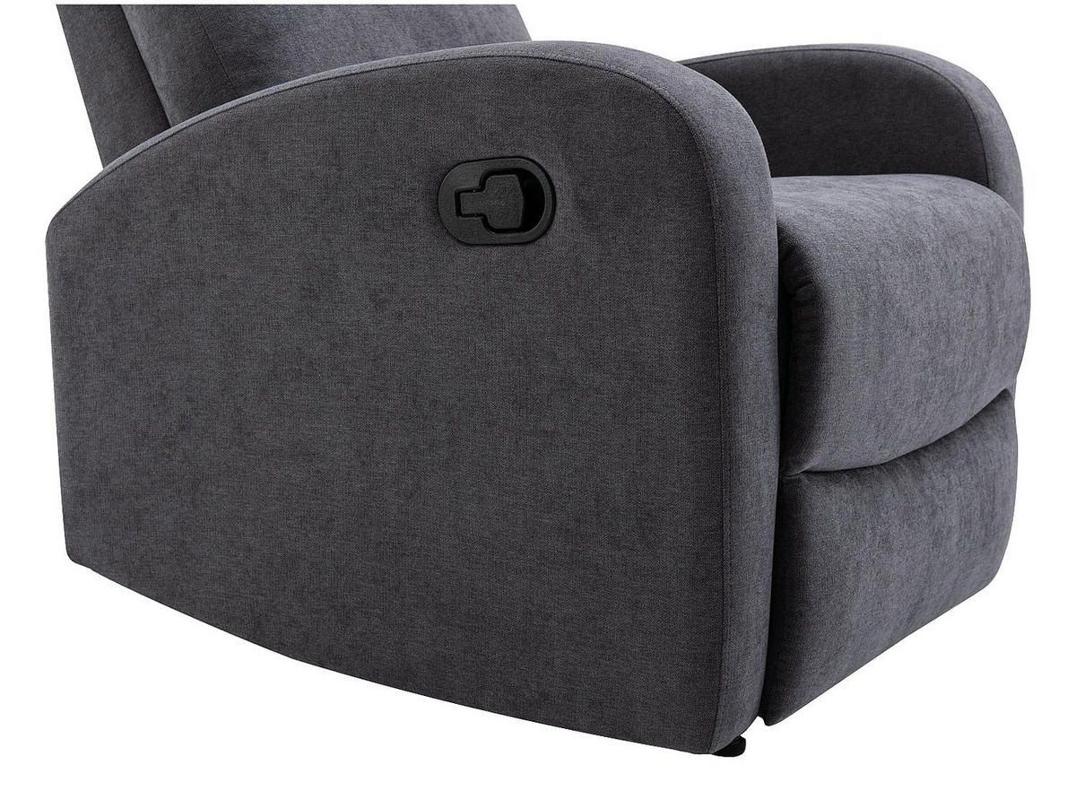 RELAXSESSEL - 1 Person - stoff - grau Evelyn - Grau, Textil (75/100/95cm) - Vente-Unique