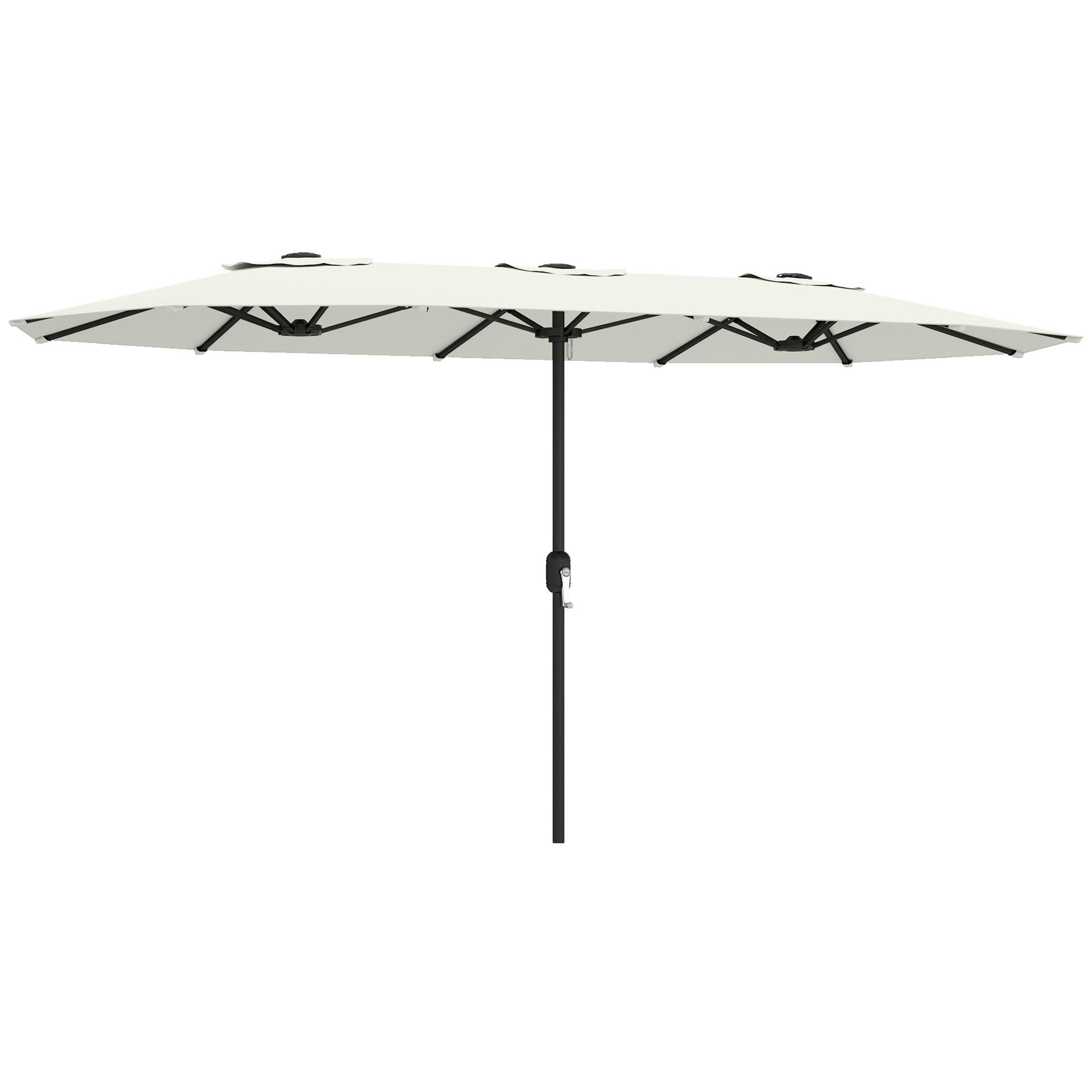 DOPPELSONNENSCHIRM Creme 4,6 m - Creme, Metall (459/266cm) - PANGIVO