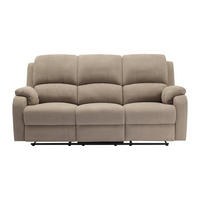 RELAXSOFA - 3 Personen - stoff - taupe Brody - Taupe, Textil (202/99/98cm) - Vente-Unique