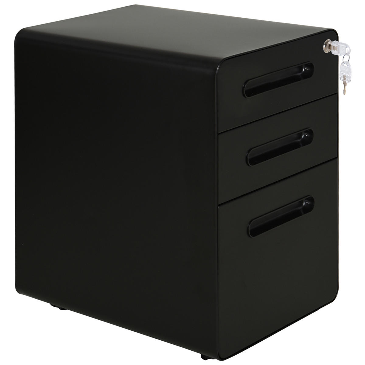 ROLLCONTAINER DE-09774 Schwarz - Schwarz, Metall (48/59/39cm) - ComfortXL