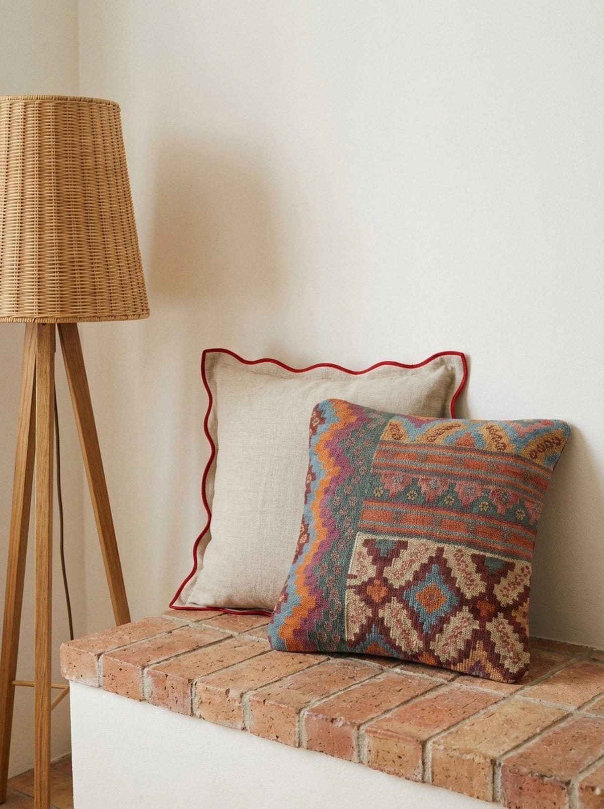 KELIM-KISSEN Mehrfarbig 50/50 cm Schurwolle - Multicolor, Textil (50/50cm) - Looma