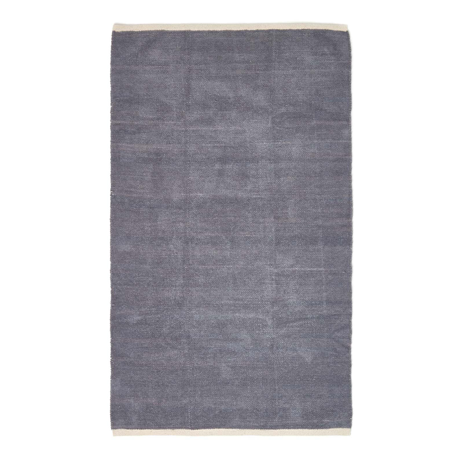 HANDWEBTEPPICH Chenille 60/100 cm - Dunkelgrau, Textil (60/100cm) - Homescapes