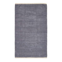 HANDWEBTEPPICH Chenille 90/150 cm - Dunkelgrau, Textil (90/150cm) - Homescapes