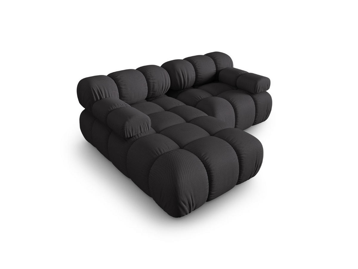 ECKSOFA modular links Bellis aus 3D-Stoff Expresso 3 Sitzplätze - Graubraun, Textil (155/188cm) - Micadoni