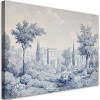 WANDBILD natur architektur blau - Blau, Textil (60/40cm) - Feeby