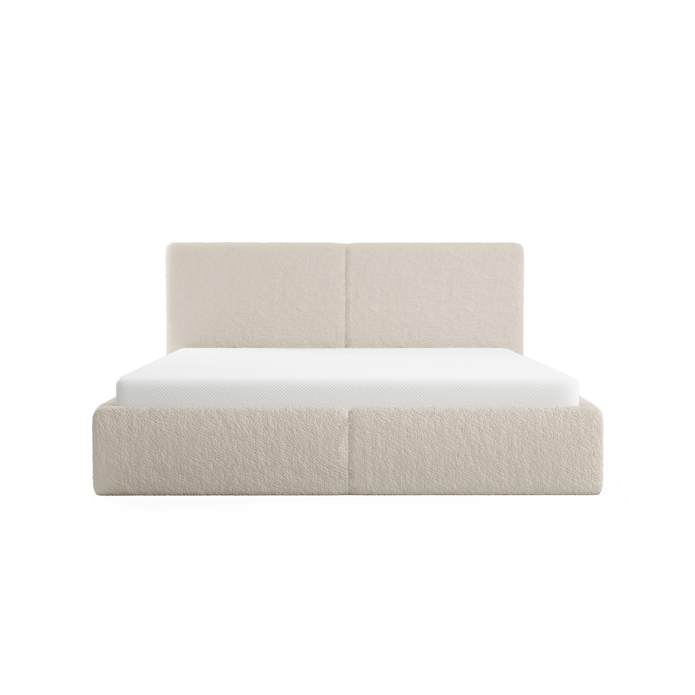 POLSTERBETT Riberia Slim 120x200 cm Beige - Beige, Holz/Textil (120/200cm) - Fedve