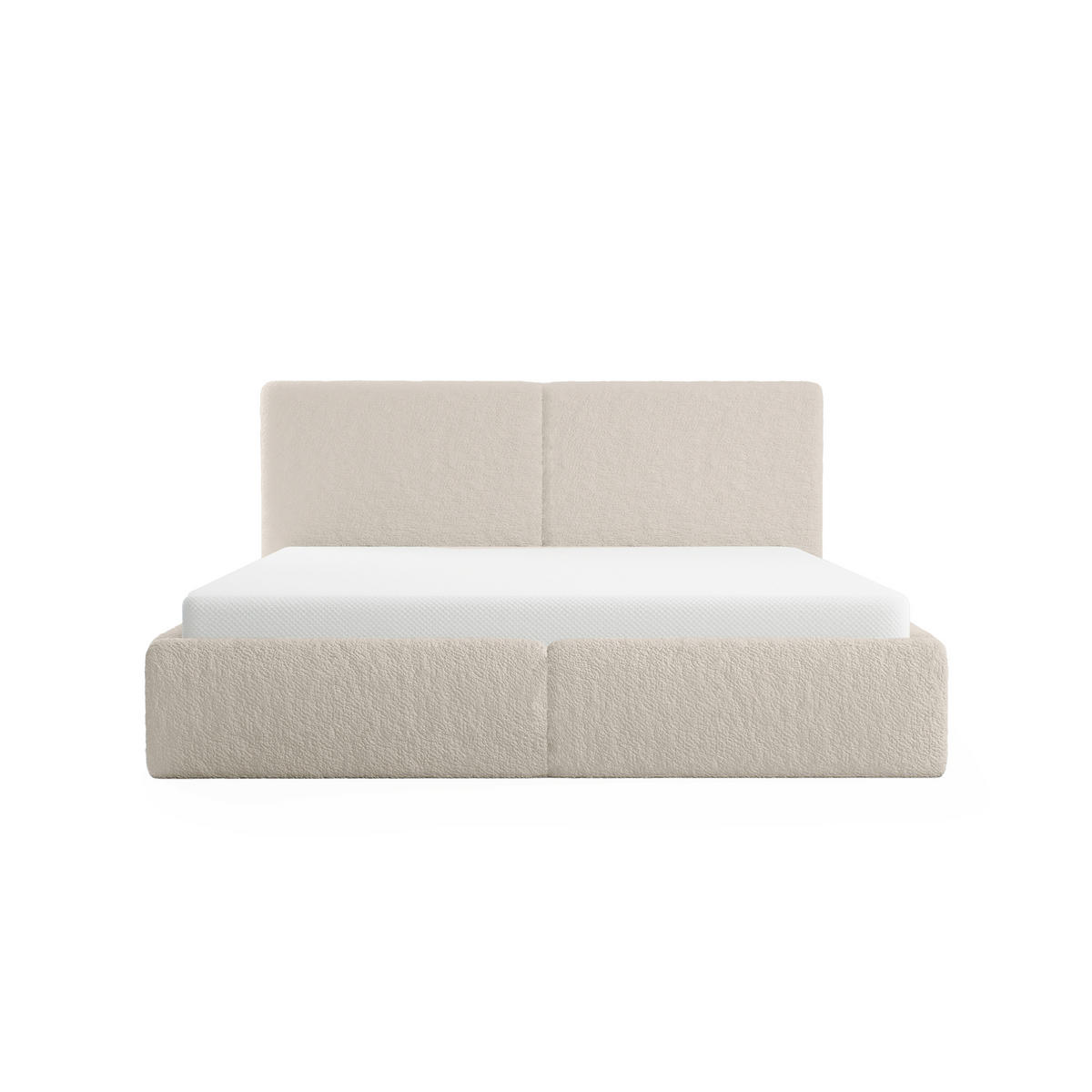 POLSTERBETT Riberia Slim 140x200 cm Beige - Beige, Holz/Textil (140/200cm) - Fedve