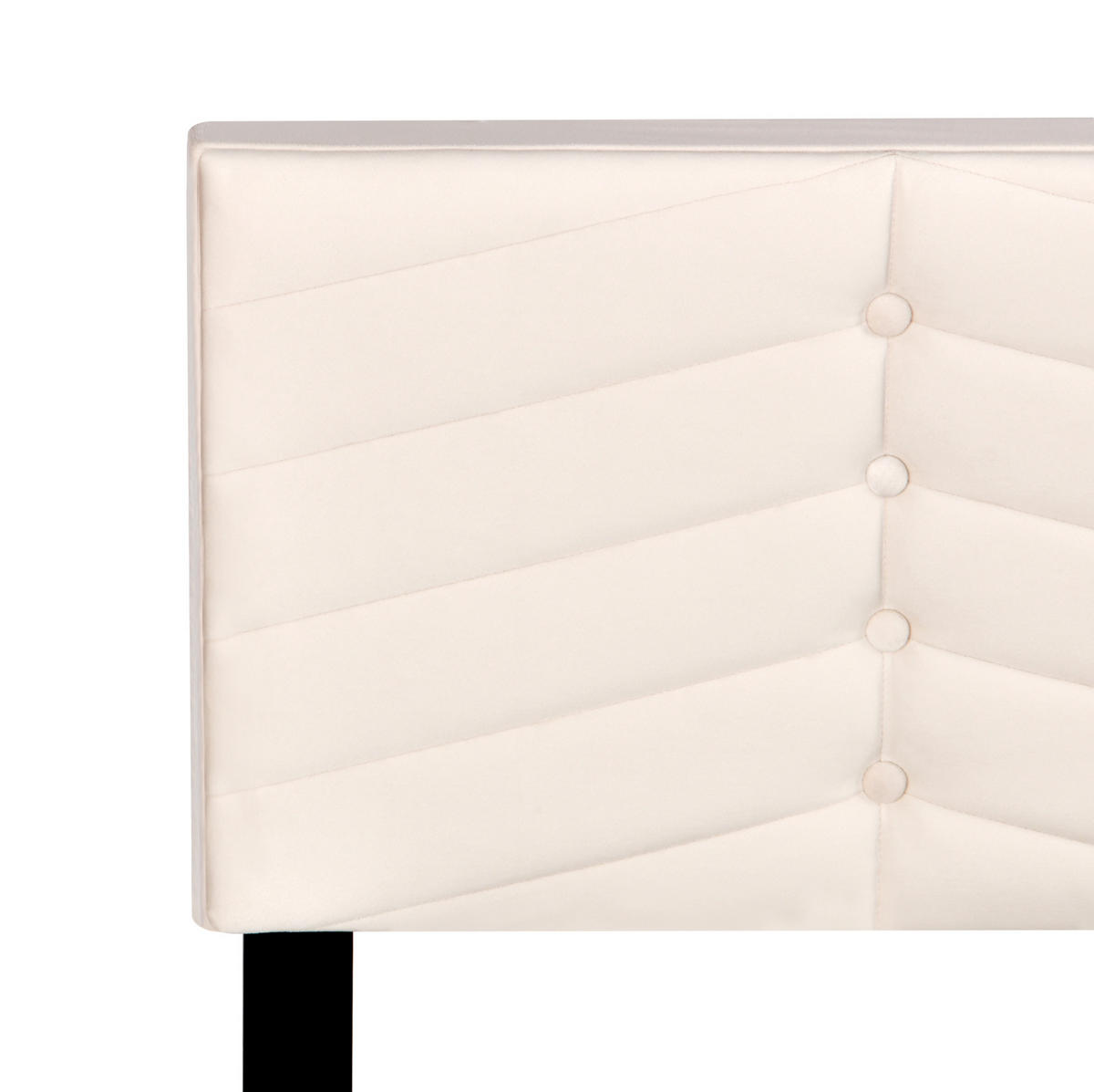 POLSTERBETT 140/200 cm Beige aus Samt mit höhenverstellbarem Kopfteil - Beige, Textil (140/200cm) - OKMYHOME