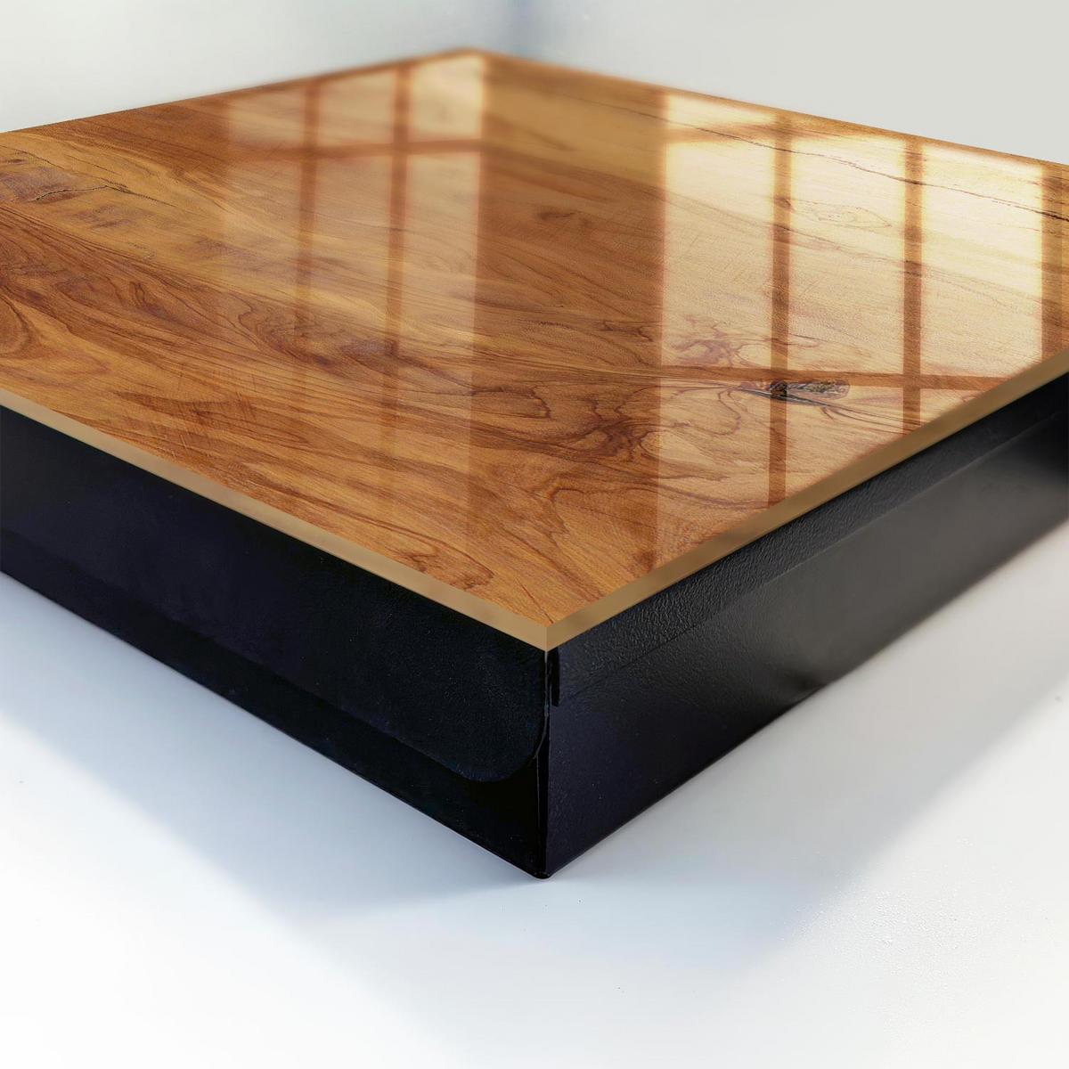 SCHLÜSSELBOX Schwarz 30x30 cm- Türöffnung nach rechts - Holzstruktur - Braun, Metall (30/30/5cm) - TULUP