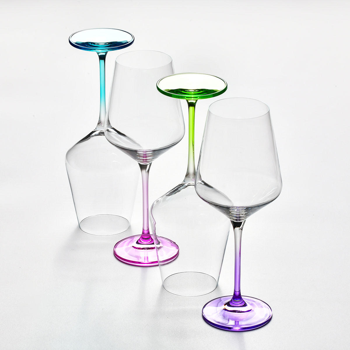 WEINGLÄSER 4er-Set 450 ML - Multicolor, Glas (0.39L) - Krosno Glass