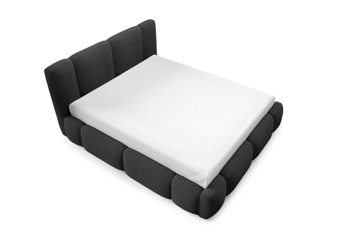 POLSTERBETT BLANCO mit Bettkasten, Bett 120x200, Doppelbett mit Stauraum und Lattenrost, ohne Matratze, Schlafzimmer - Schwarz - Schwarz, Holz/Textil (120/200cm) - Furnistar